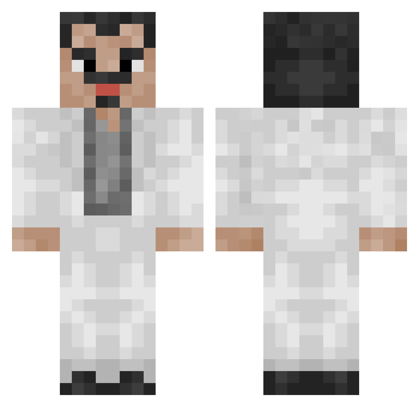 oOvvvvOo Minecraft skin, front and back view