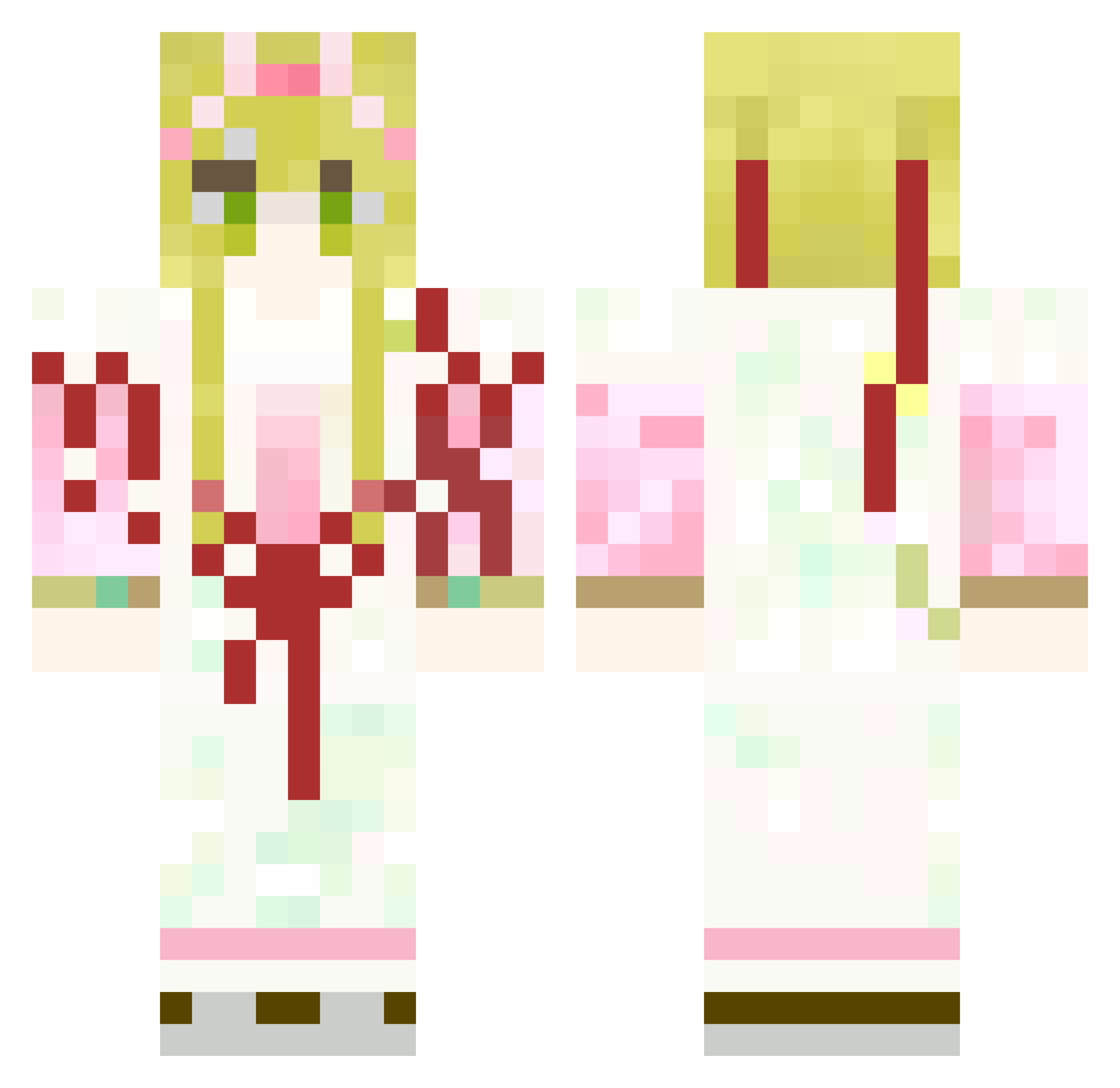 Sotheby_ Minecraft skin, front and back view