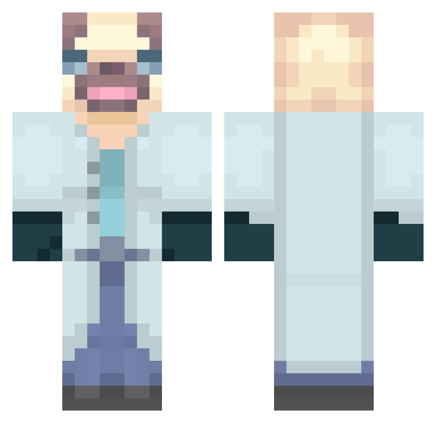 VanilaGames Minecraft skin, front and back view