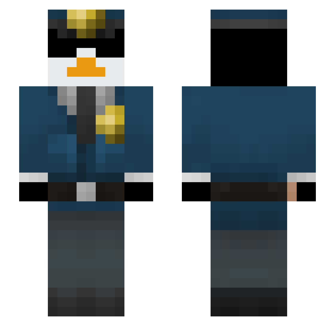 Abel_23 Minecraft skin, front and back view