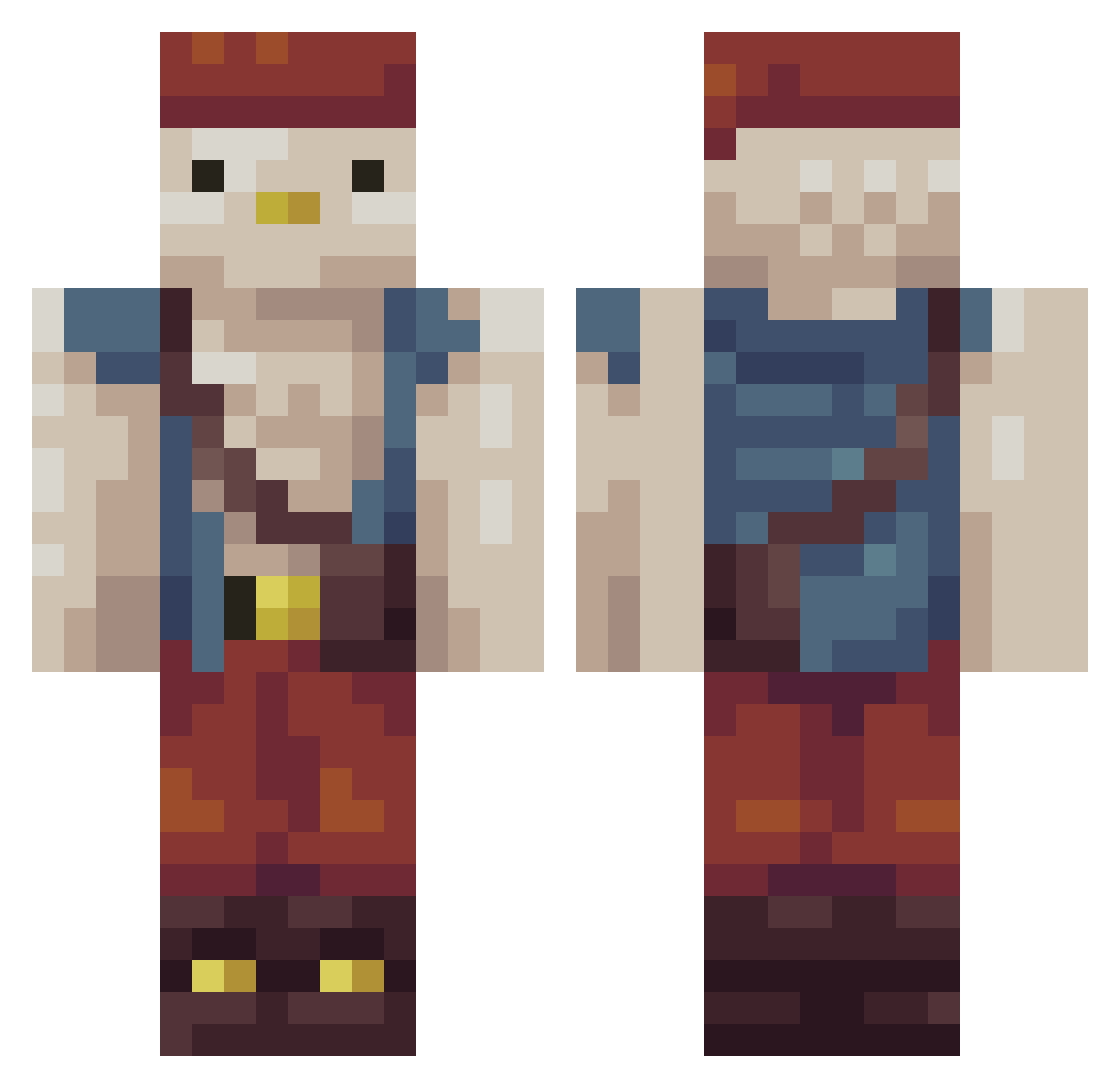SakuraOpressora Minecraft skin, front and back view