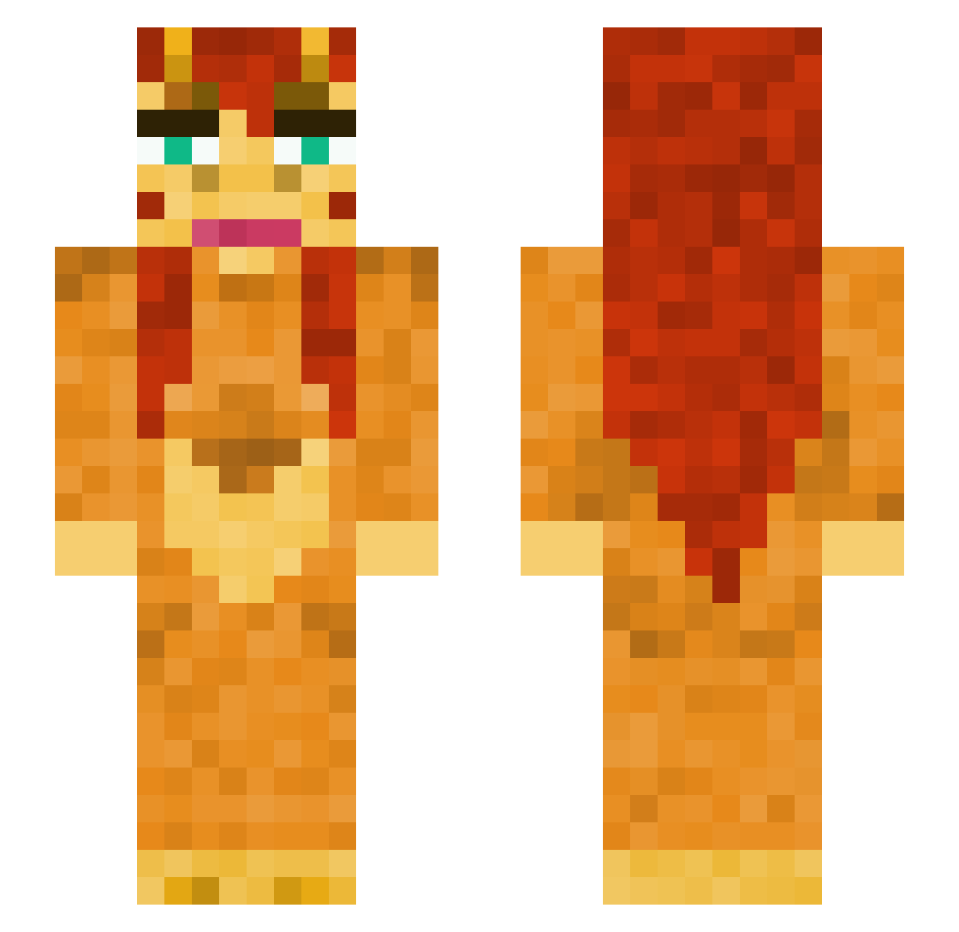 SpicyChickensoup Minecraft skin, front and back view