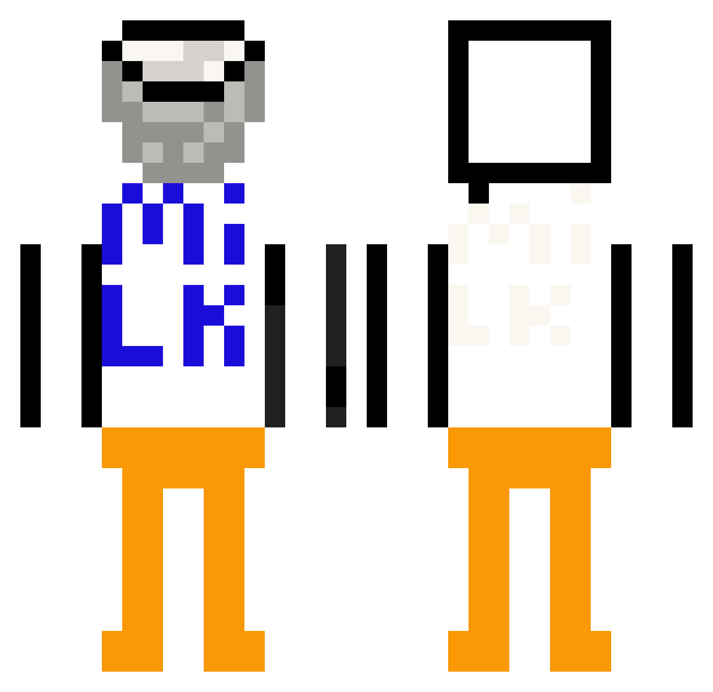 4ehh Minecraft skin, front and back view