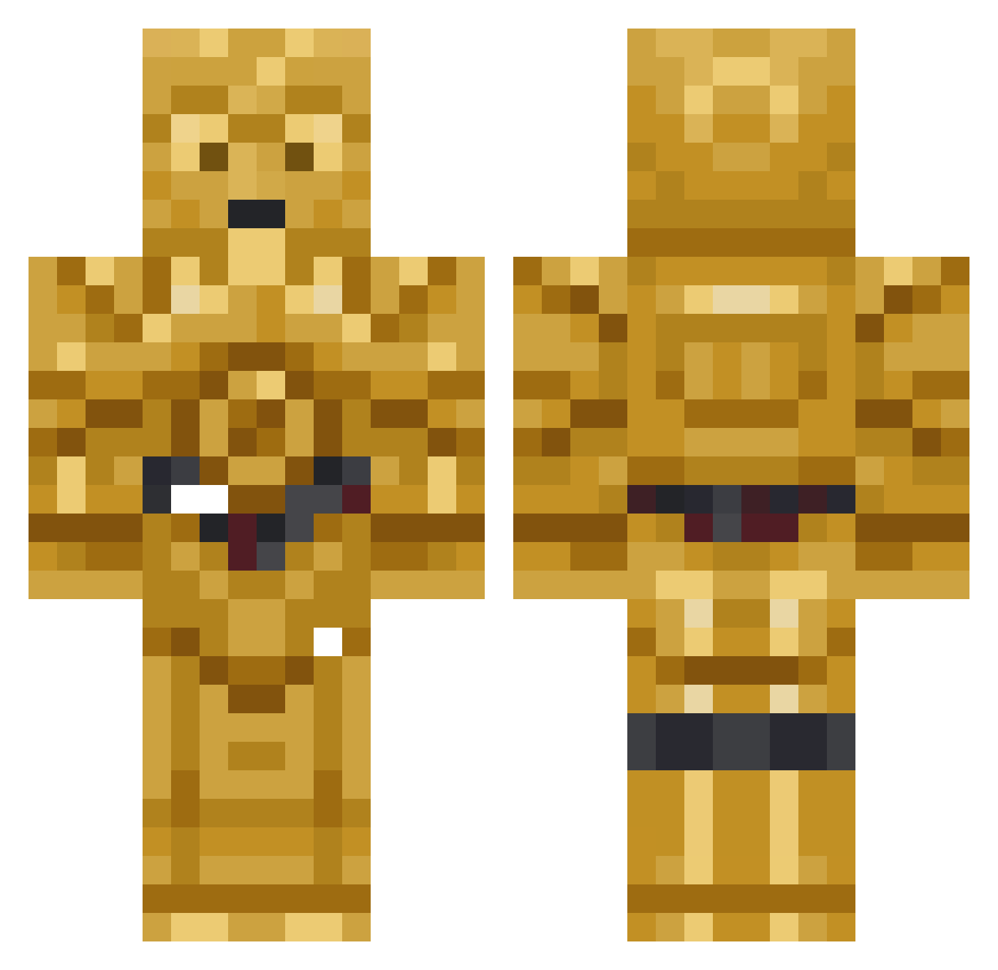 Konvron Minecraft skin, front and back view