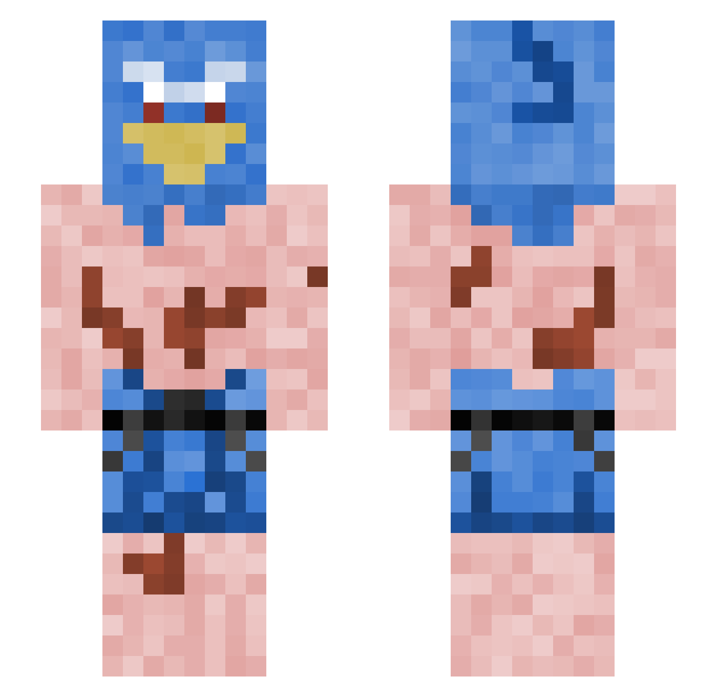 Inner_Self_Five Minecraft skin, front and back view