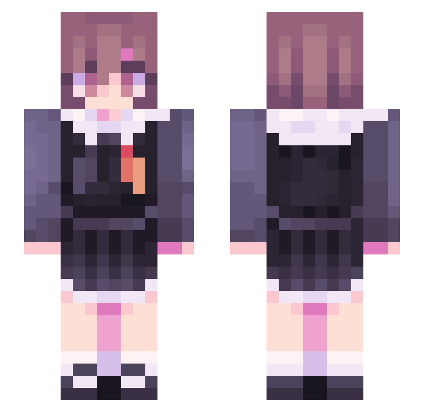 417__ Minecraft skin, front and back view