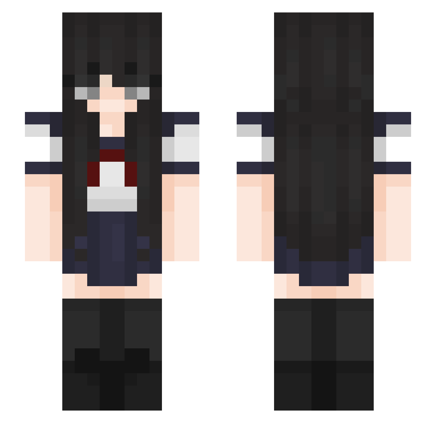 AHHHHHH Minecraft skin, front and back view