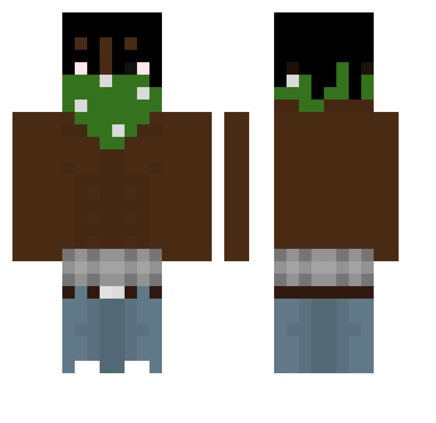 Romaincdo Minecraft skin, front and back view