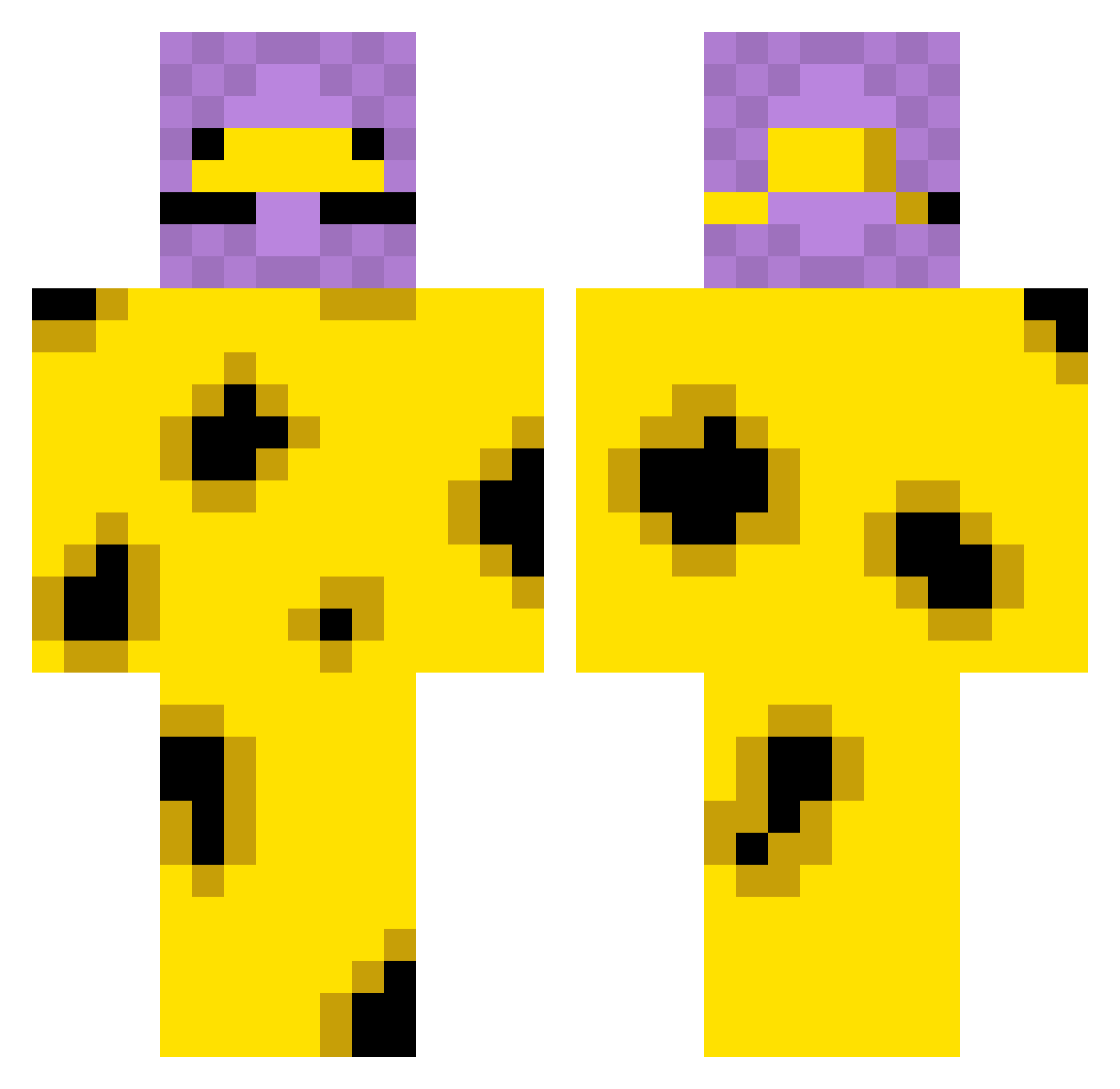 old_cheese_ Minecraft skin, front and back view