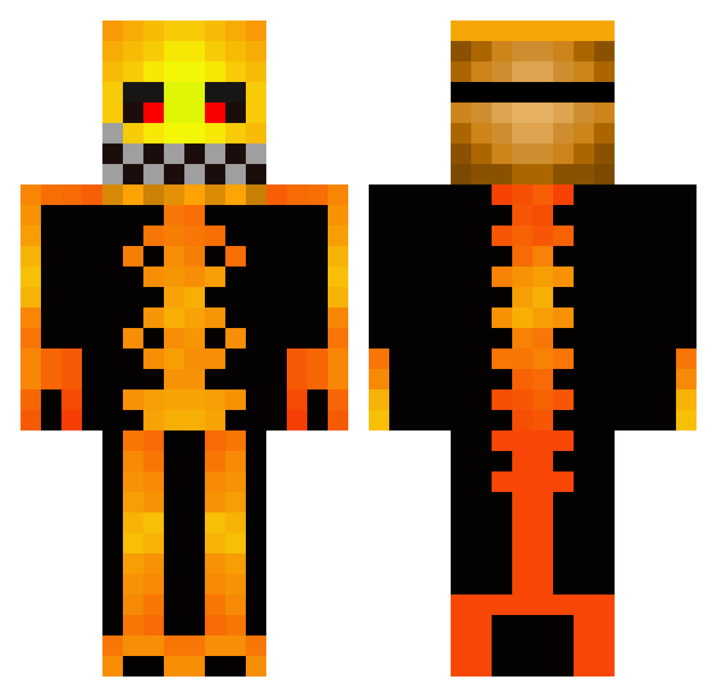 Dude_Stuff Minecraft skin, front and back view
