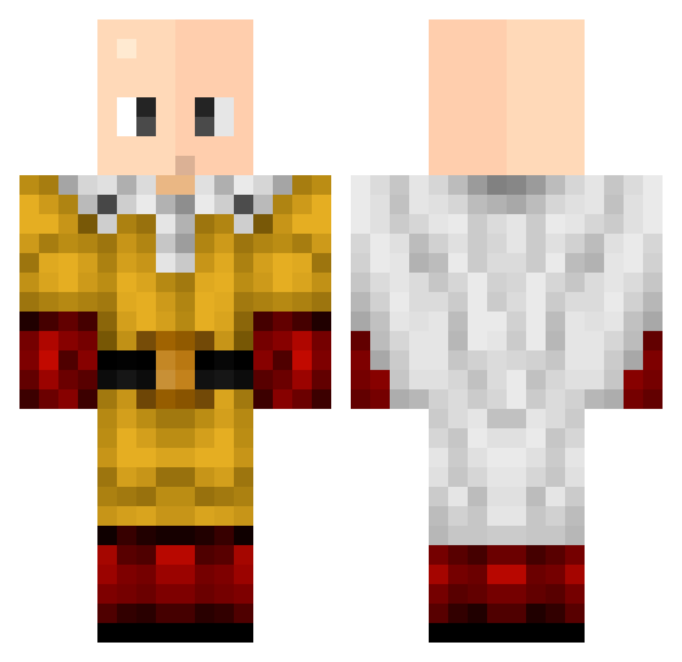 AsbjornH1105 Minecraft skin, front and back view