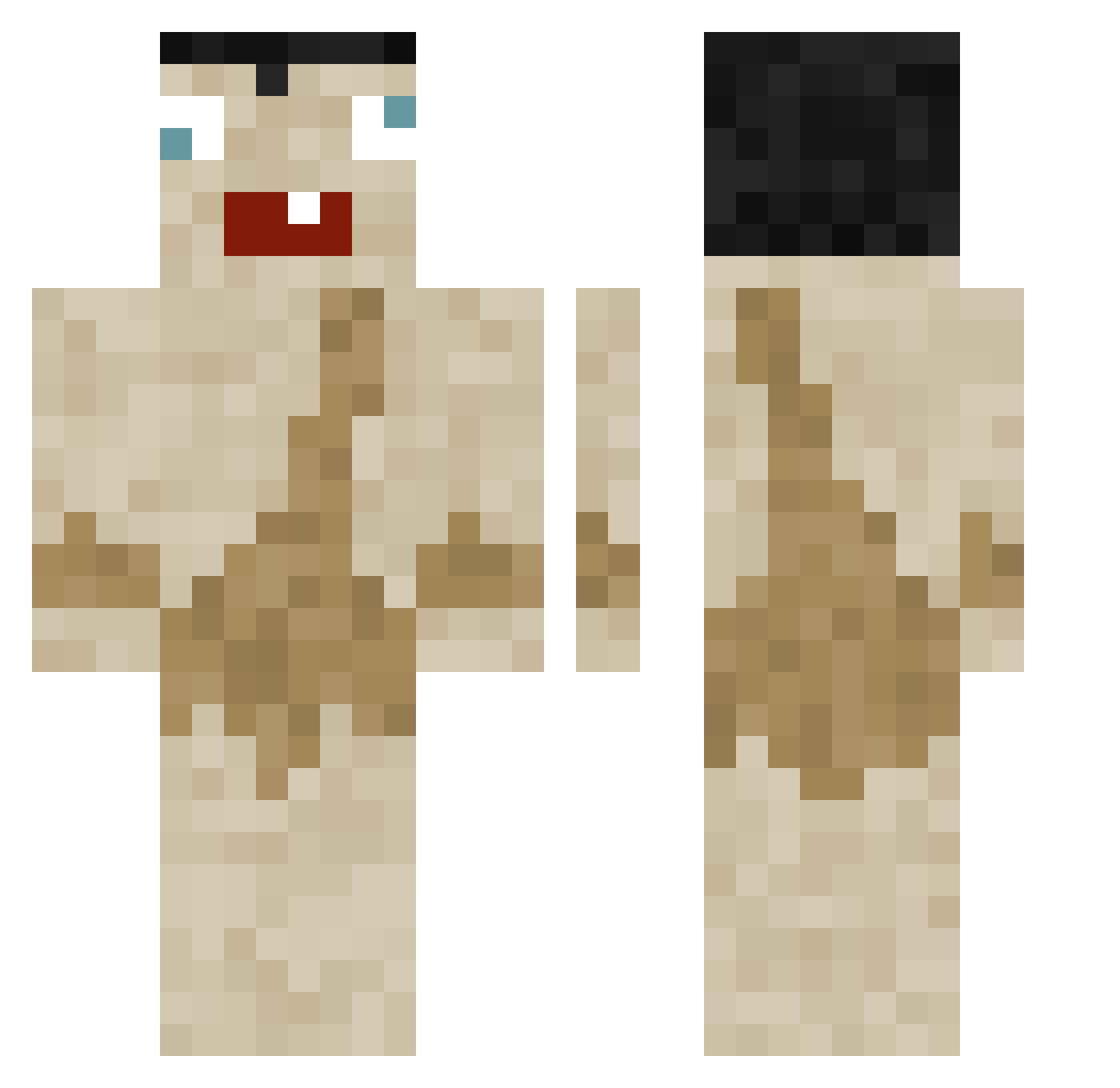 UsagiYoichi Minecraft skin, front and back view