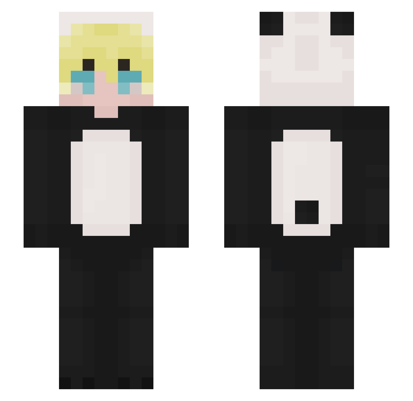 1Mori_ Minecraft skin, front and back view