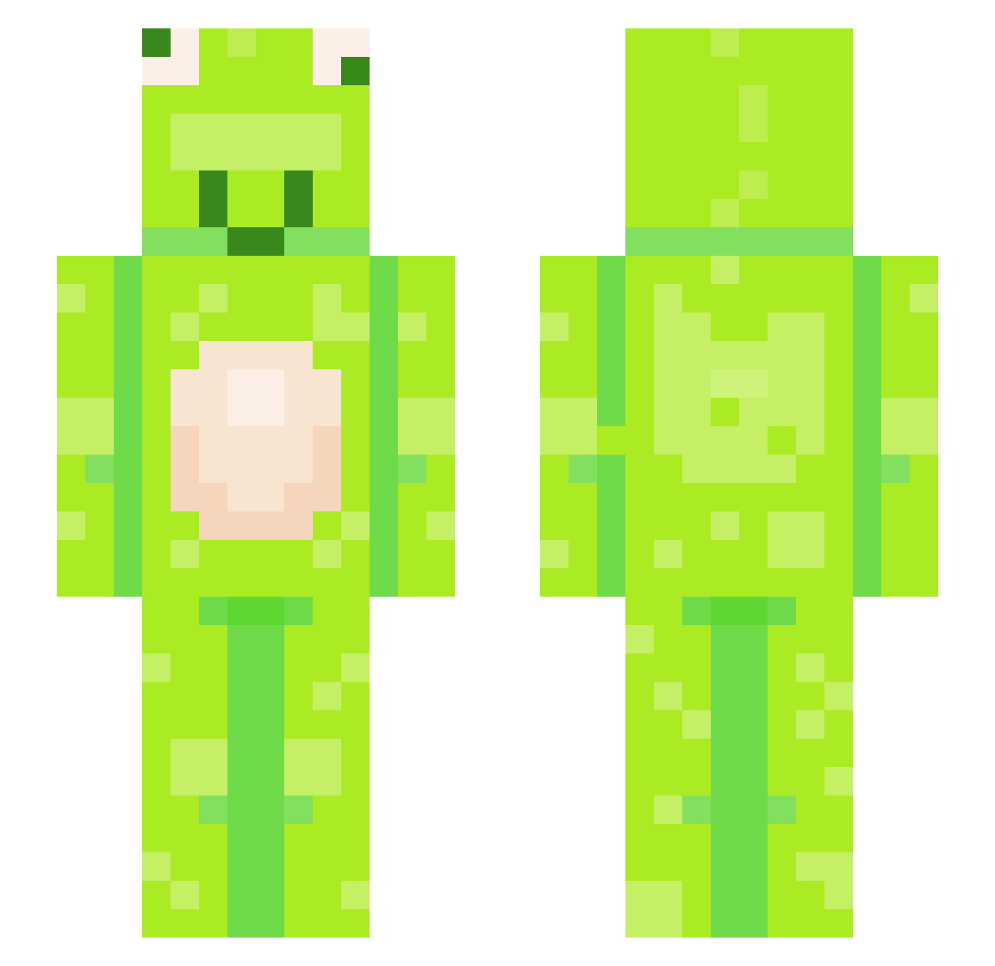 KapiteinEkelo Minecraft skin, front and back view