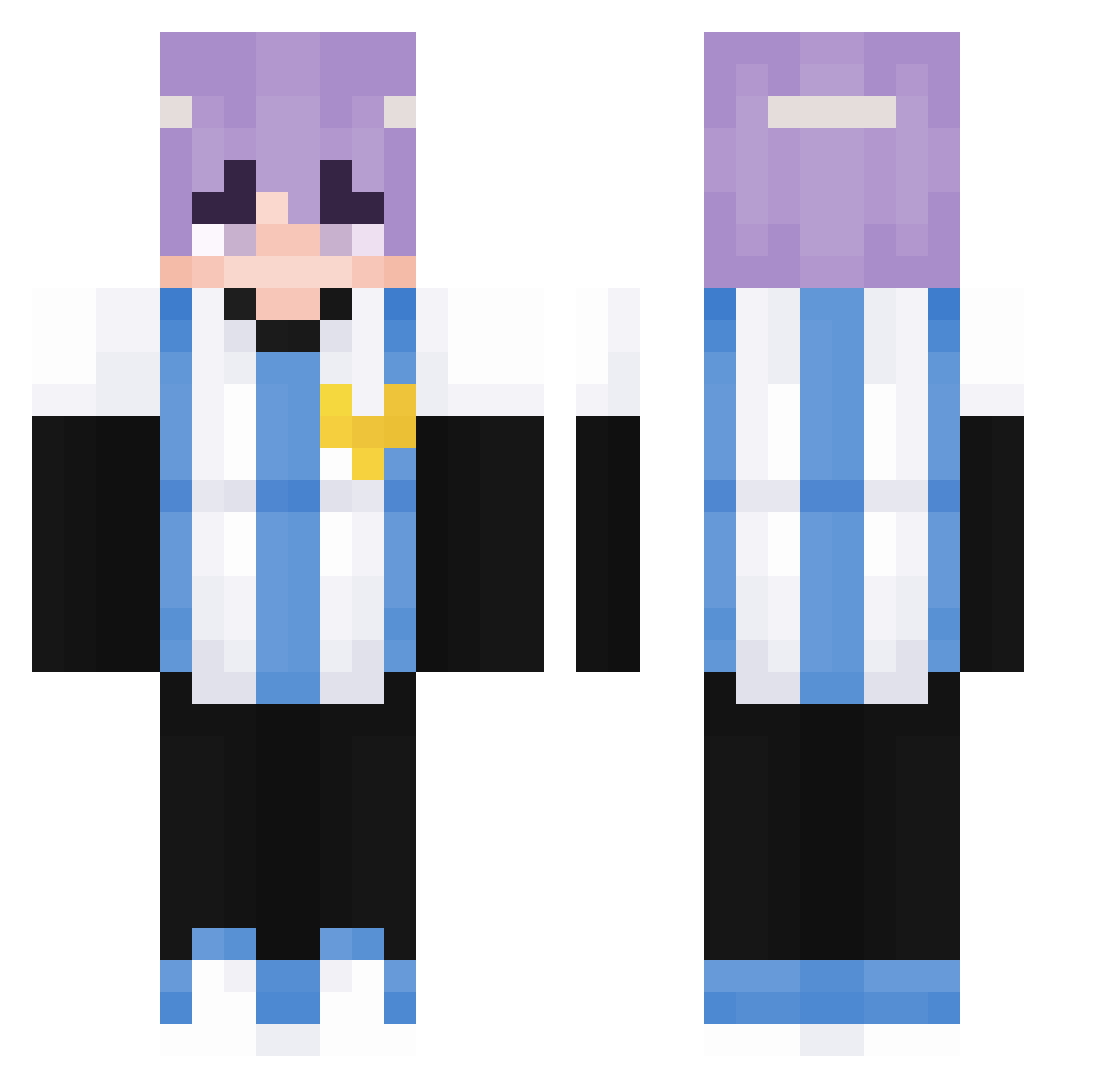 KCYD_ Minecraft skin, front and back view