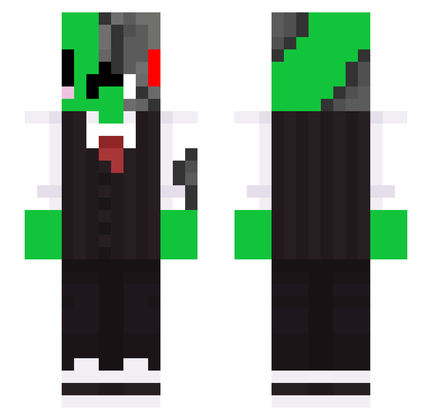 ElRoniMC Minecraft skin, front and back view