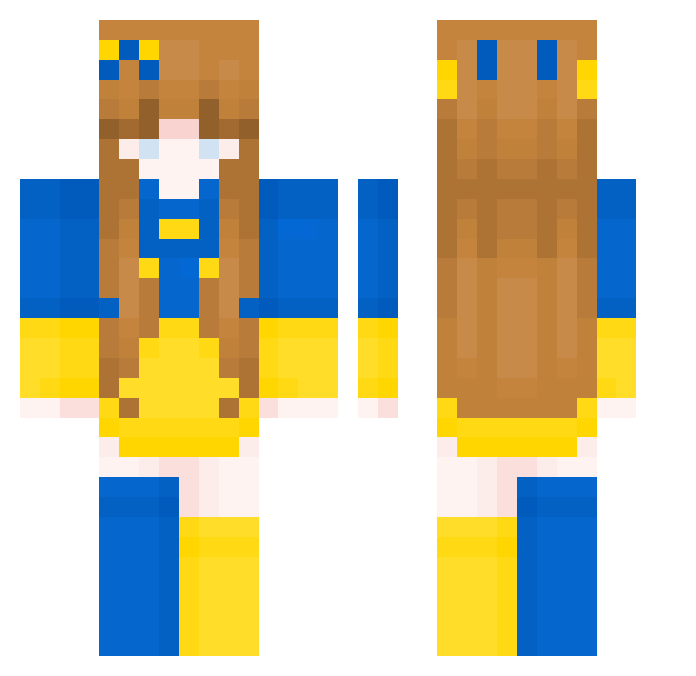 CleanAsJesus Minecraft skin, front and back view