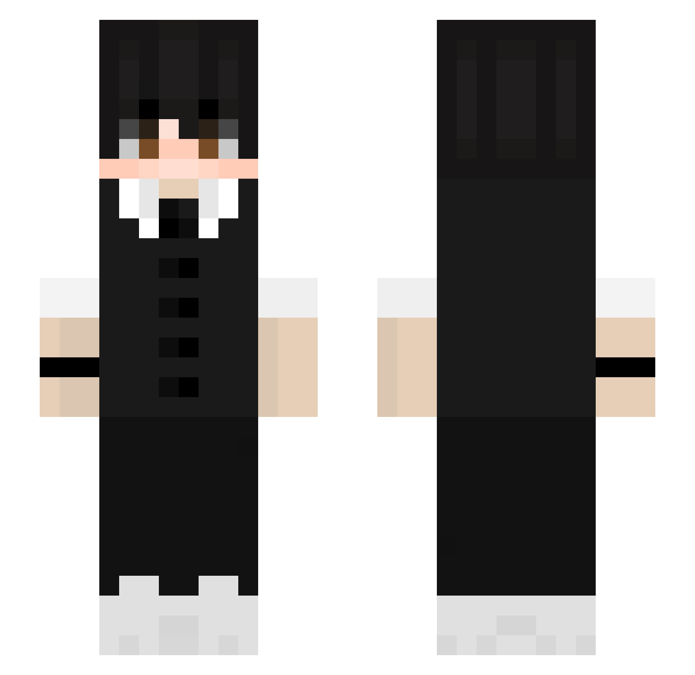 Akyiro Minecraft skin, front and back view