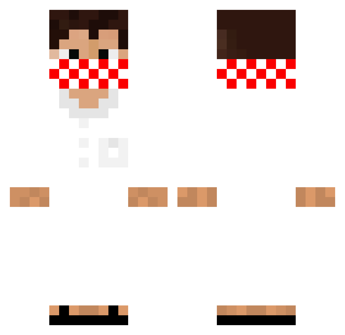 sdaa7 Minecraft skin, front and back view