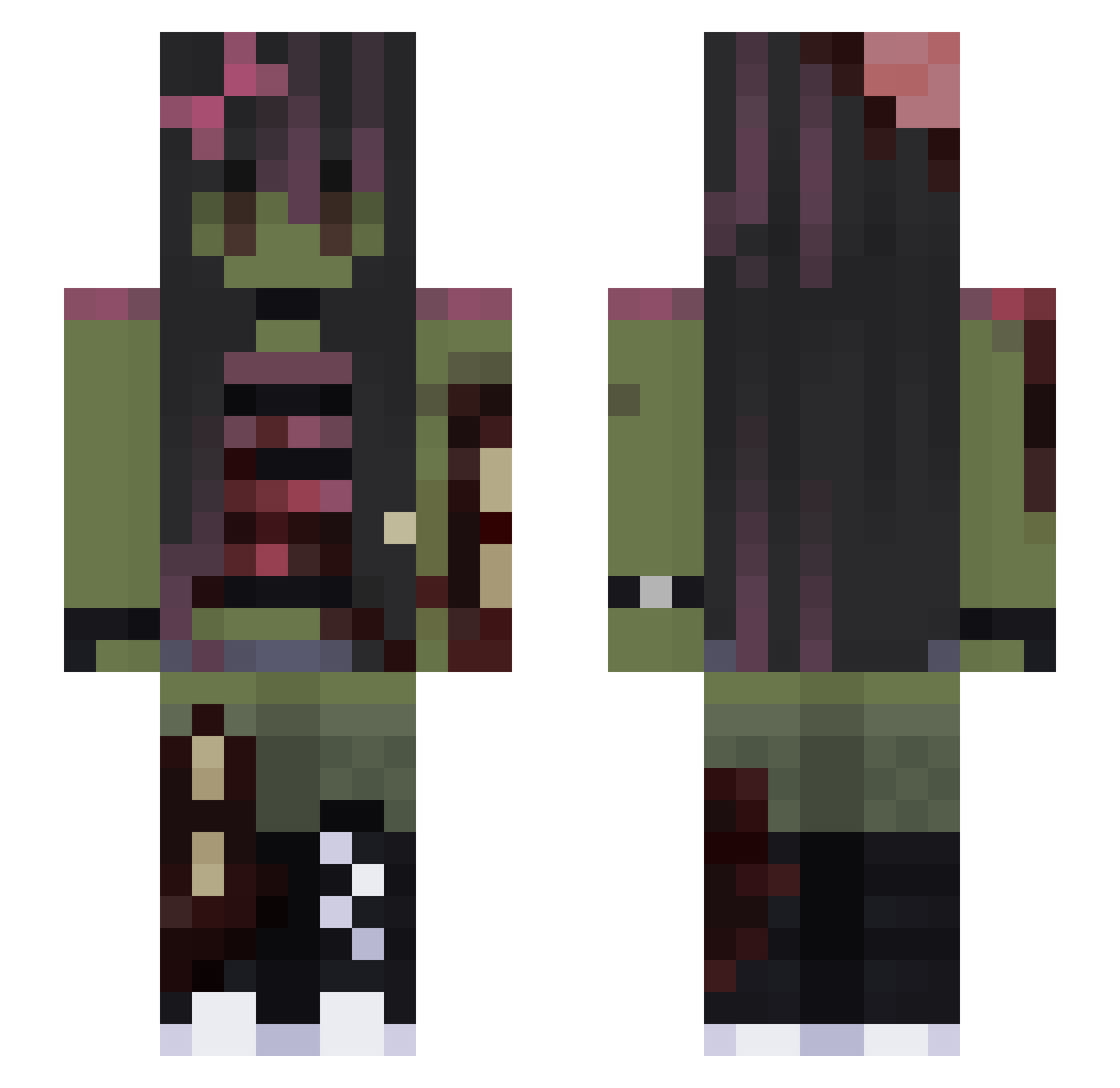 onlygoogle Minecraft skin, front and back view