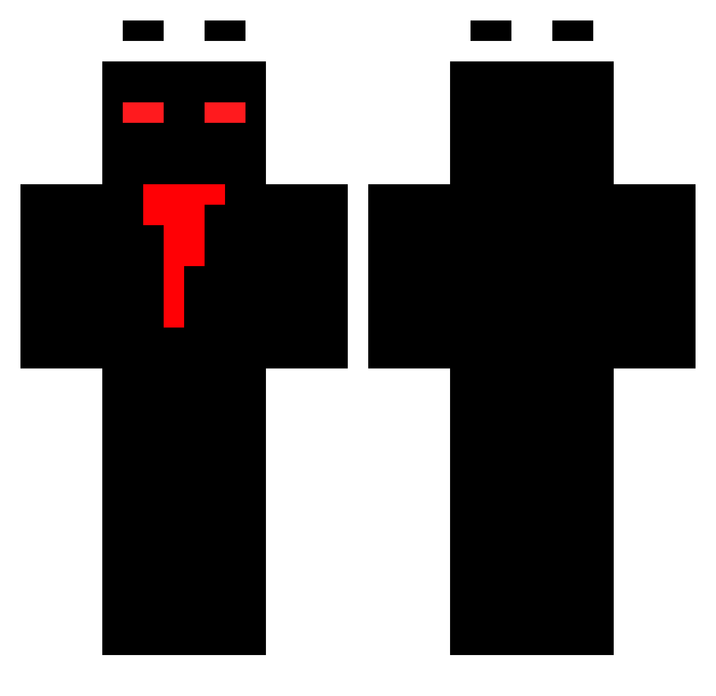 ashoyr1 Minecraft skin, front and back view