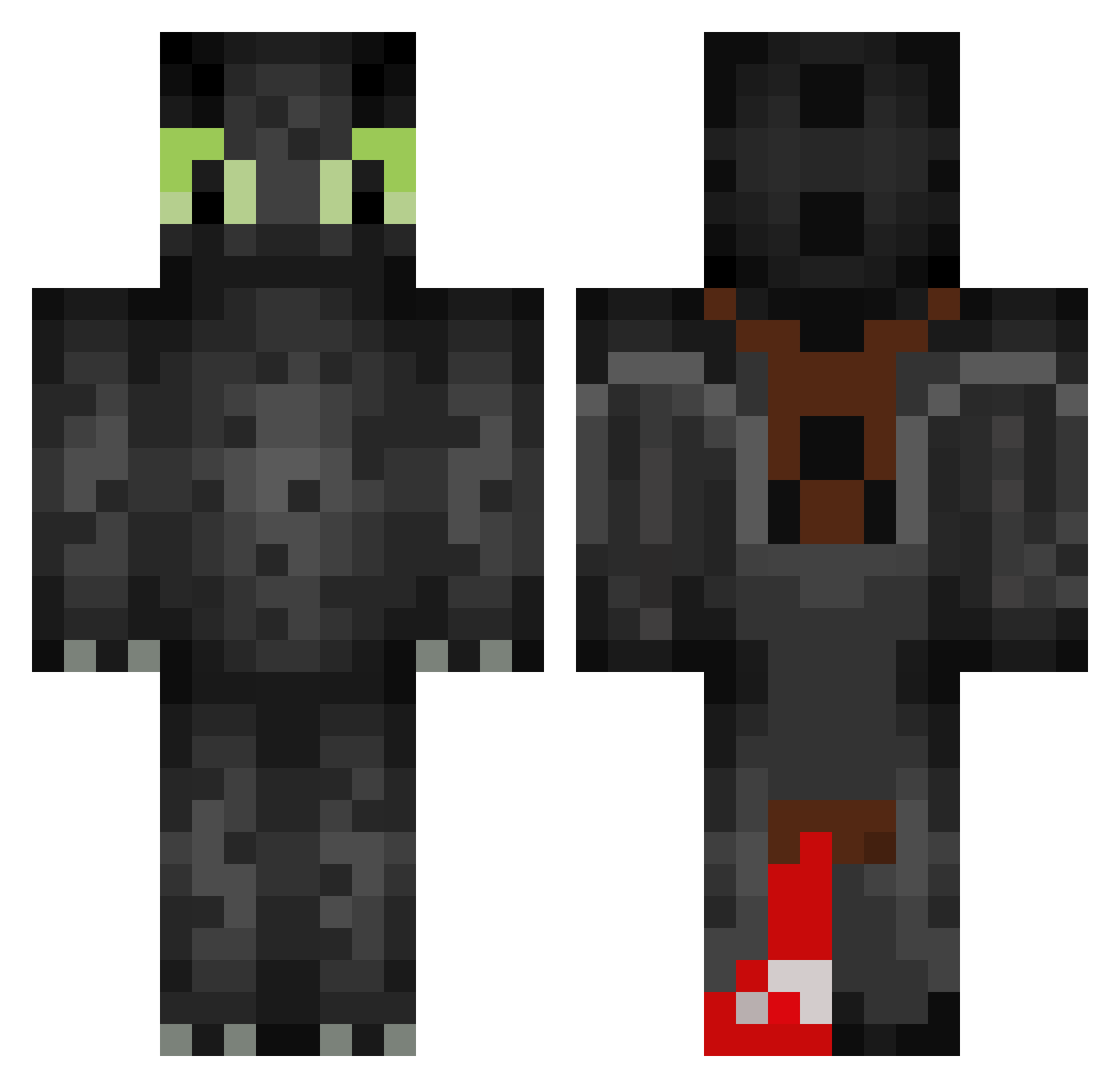 MateoUltraGame Minecraft skin, front and back view