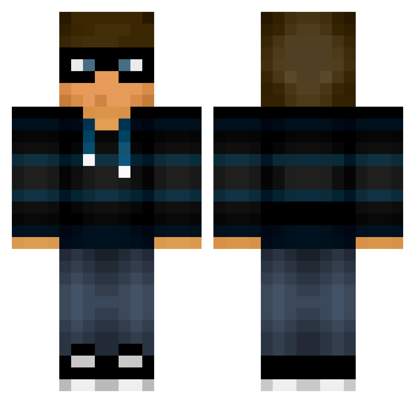 NHT_Crepper Minecraft skin, front and back view