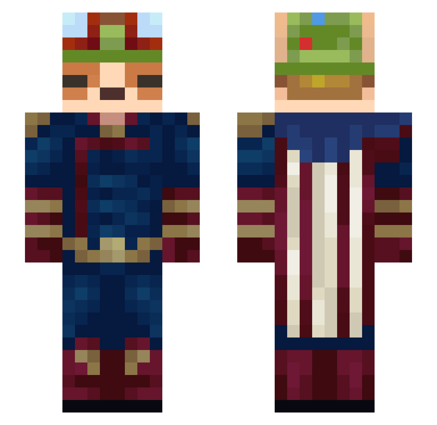 Teemoq Minecraft skin, front and back view