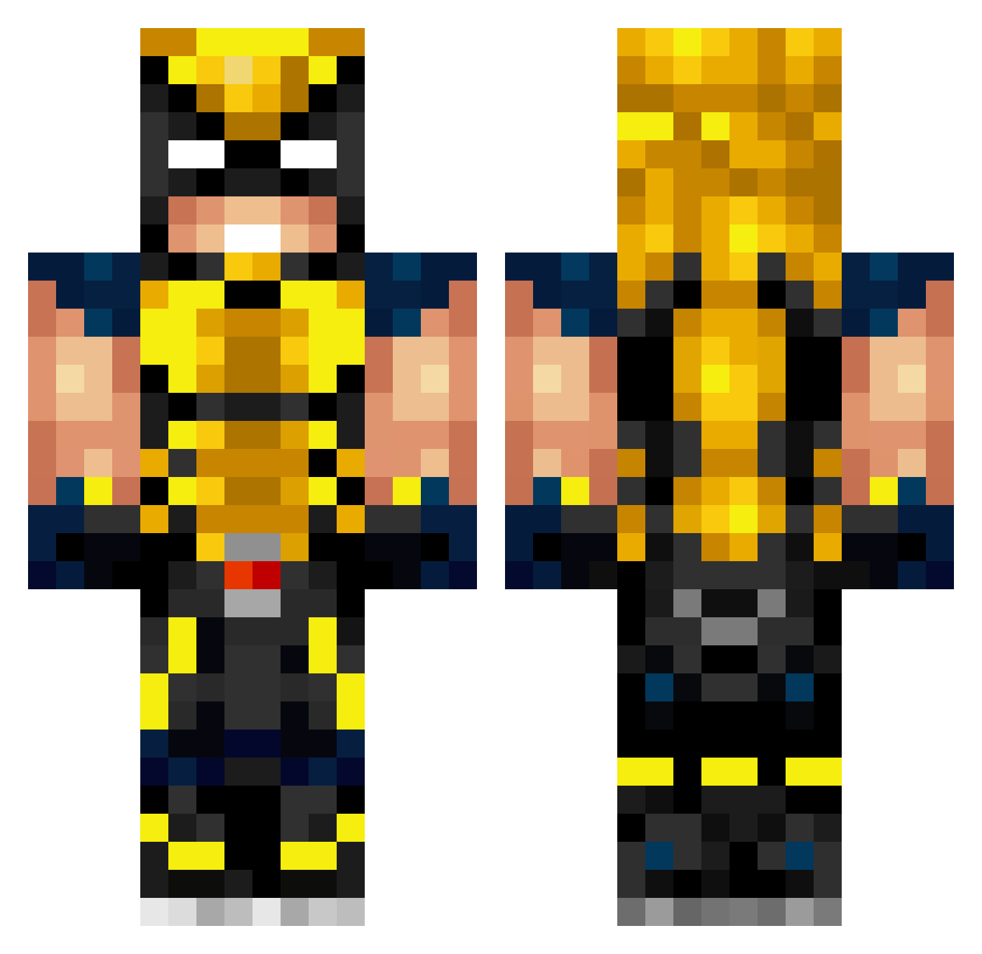 moinsense1 Minecraft skin, front and back view