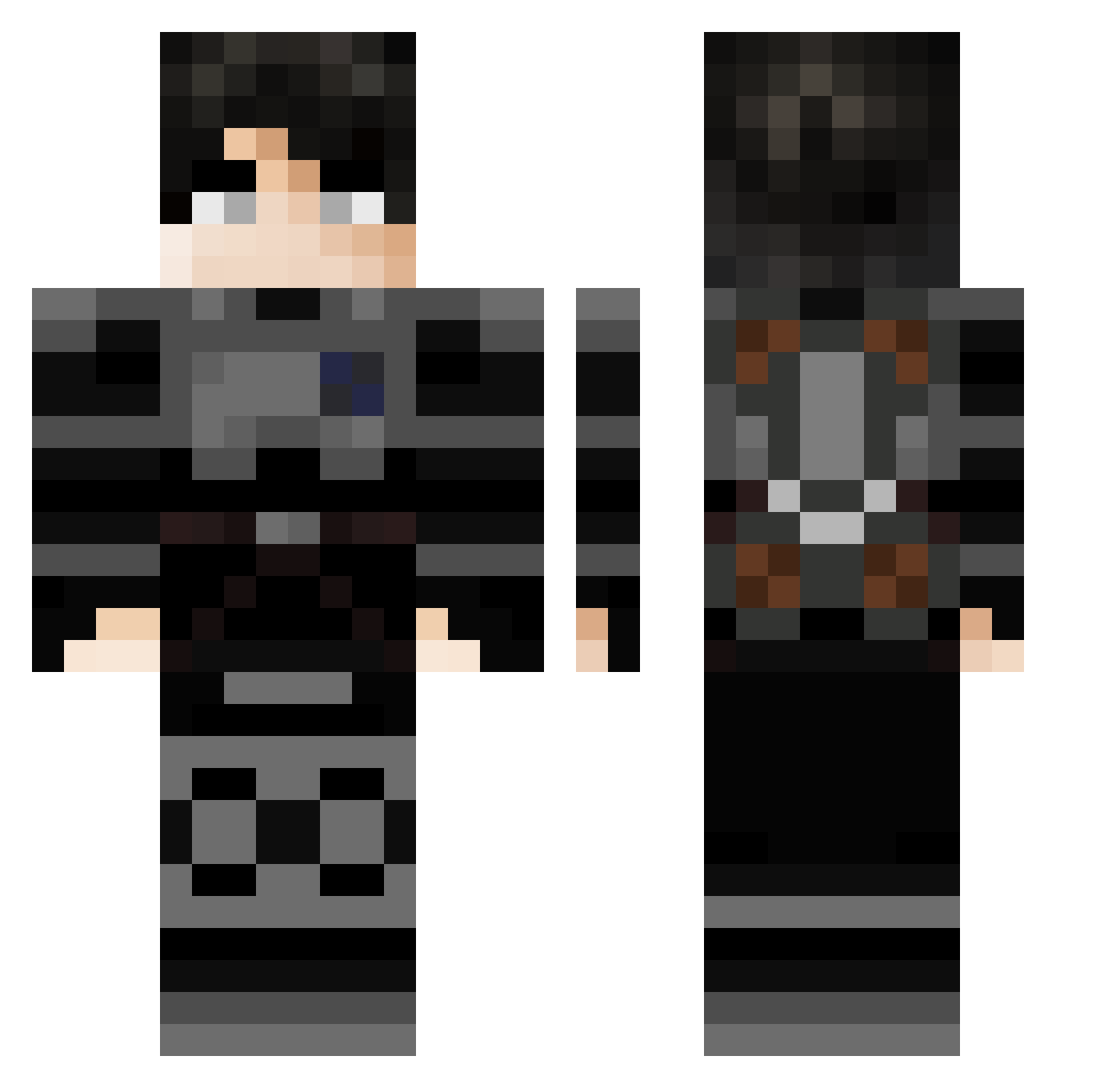 smere Minecraft skin, front and back view