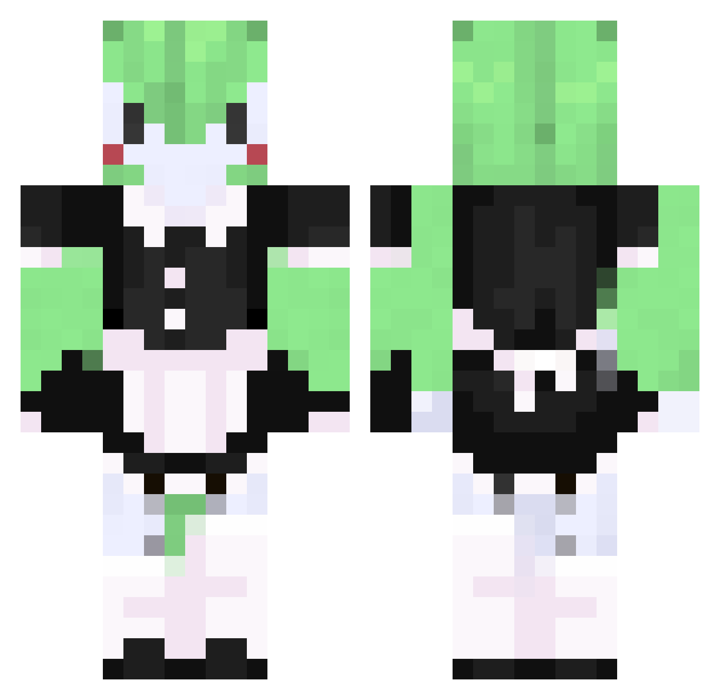 Katyushav Minecraft skin, front and back view