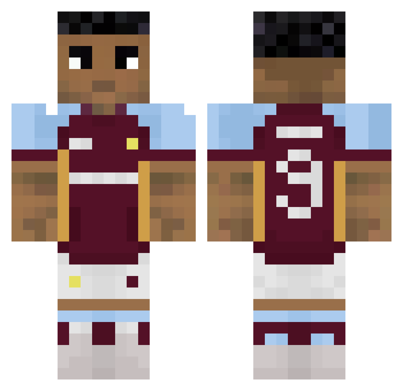 ALTMOGAS Minecraft skin, front and back view
