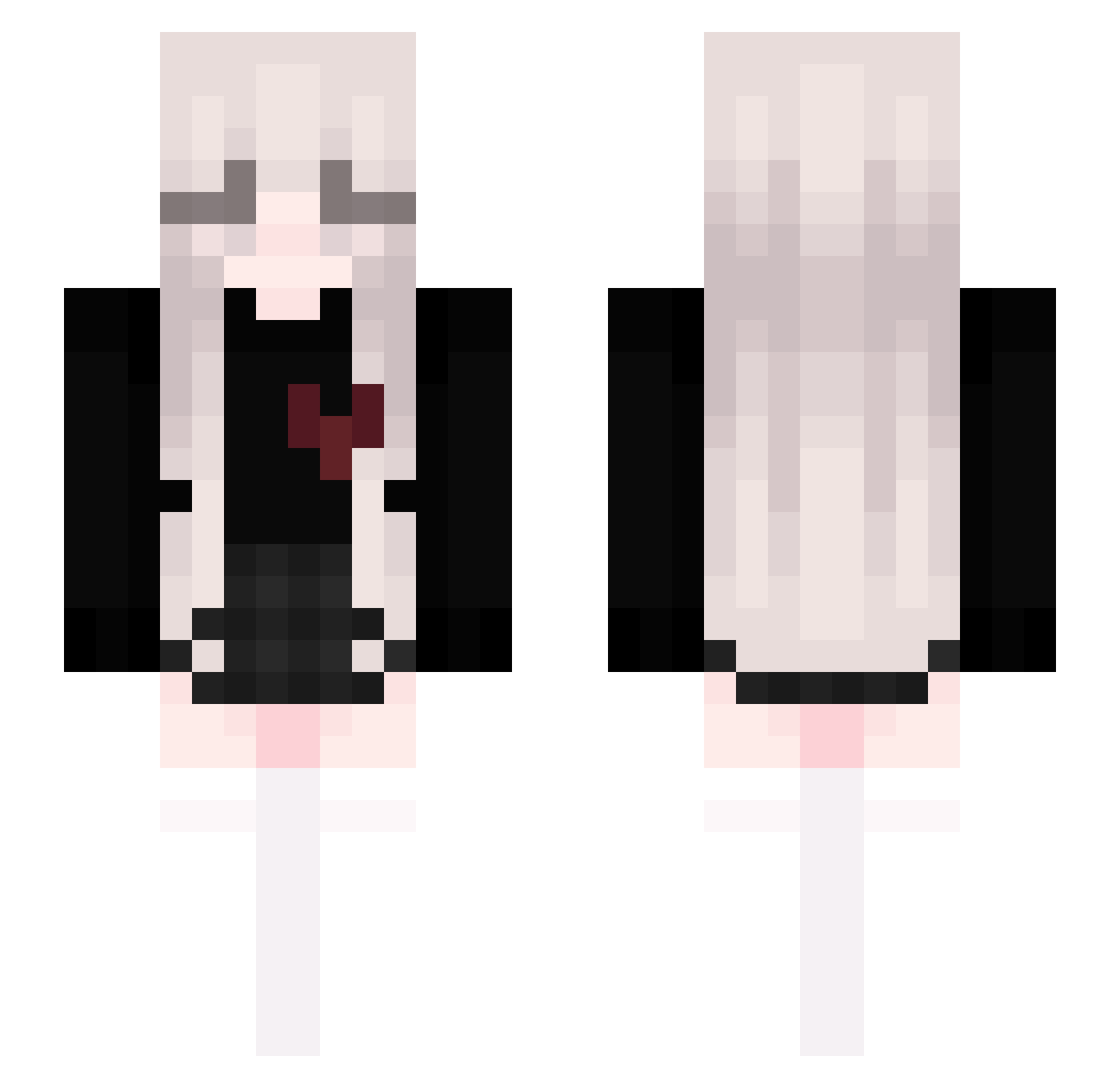 Cesseeh Minecraft skin, front and back view