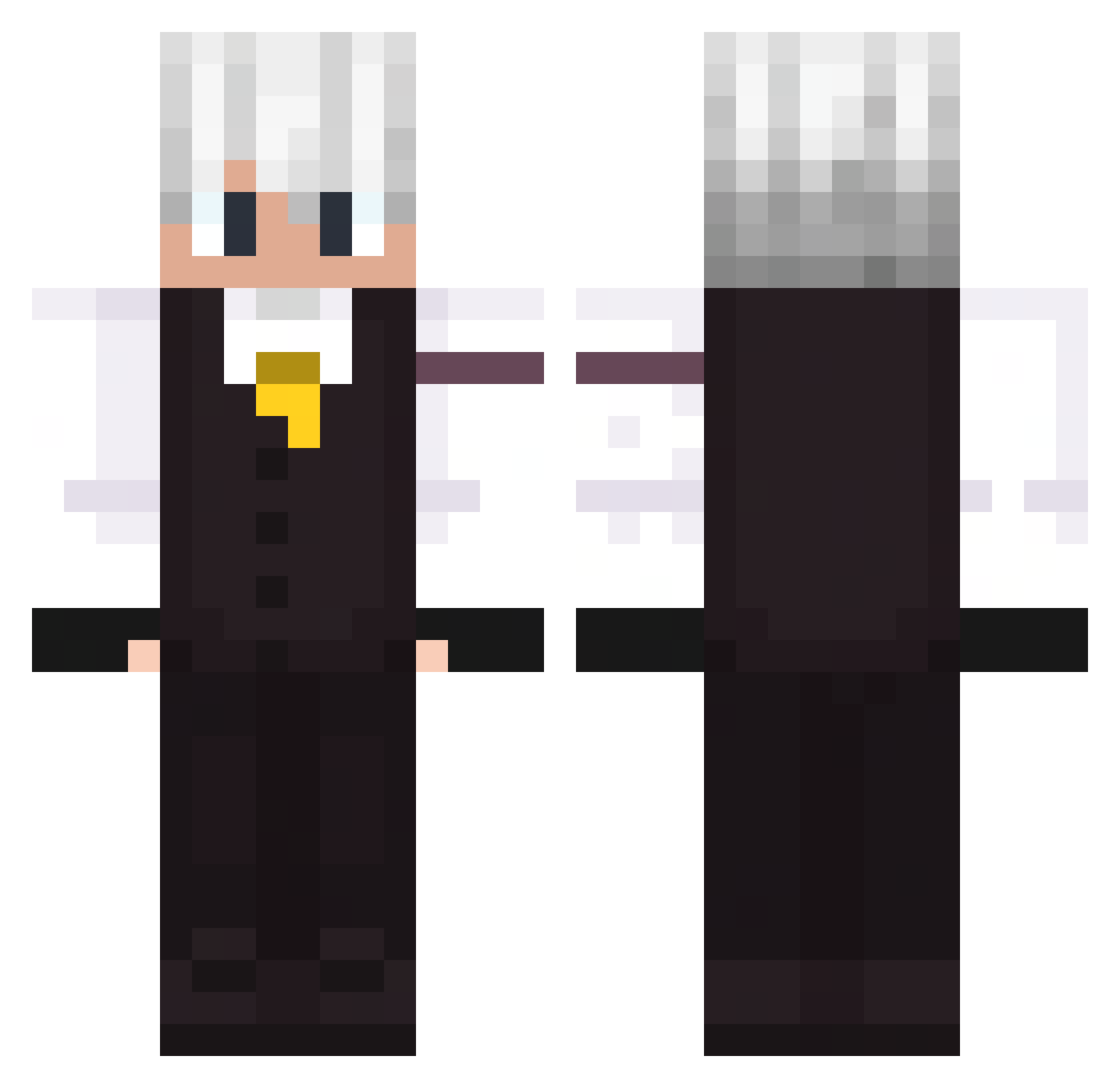 SxZigmx Minecraft skin, front and back view