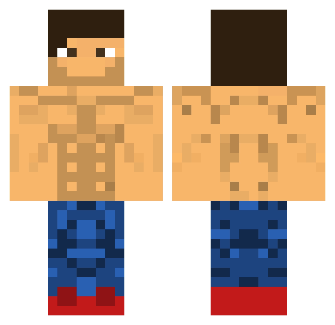 Nike_Puma_Adidas Minecraft skin, front and back view