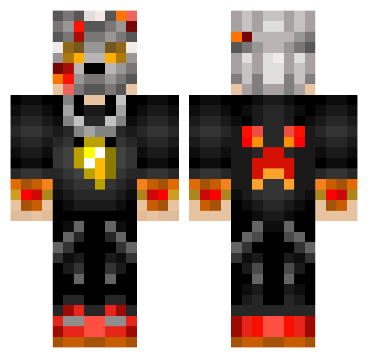 Zolw5 Minecraft skin, front and back view