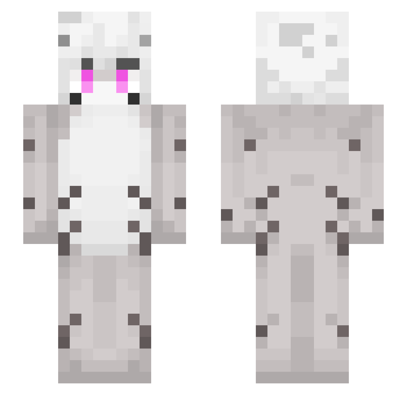 KnightsGamer100 Minecraft skin, front and back view