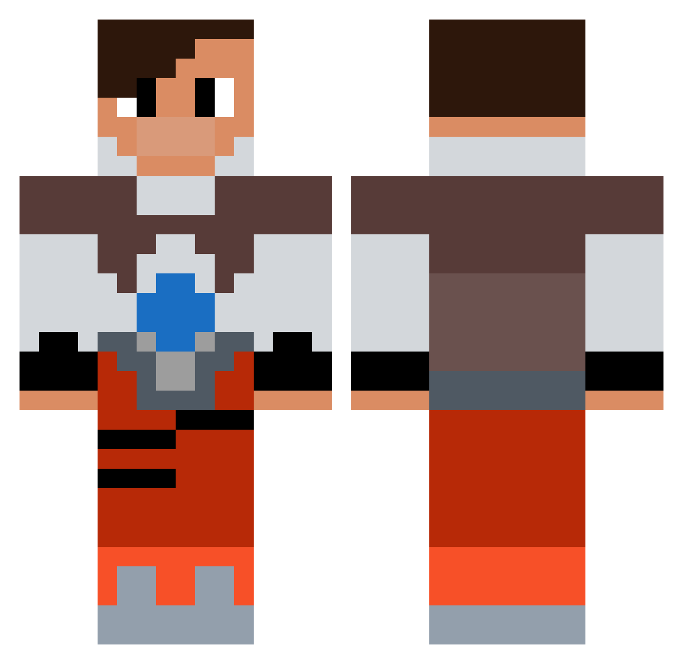 Screazi0209 Minecraft skin, front and back view