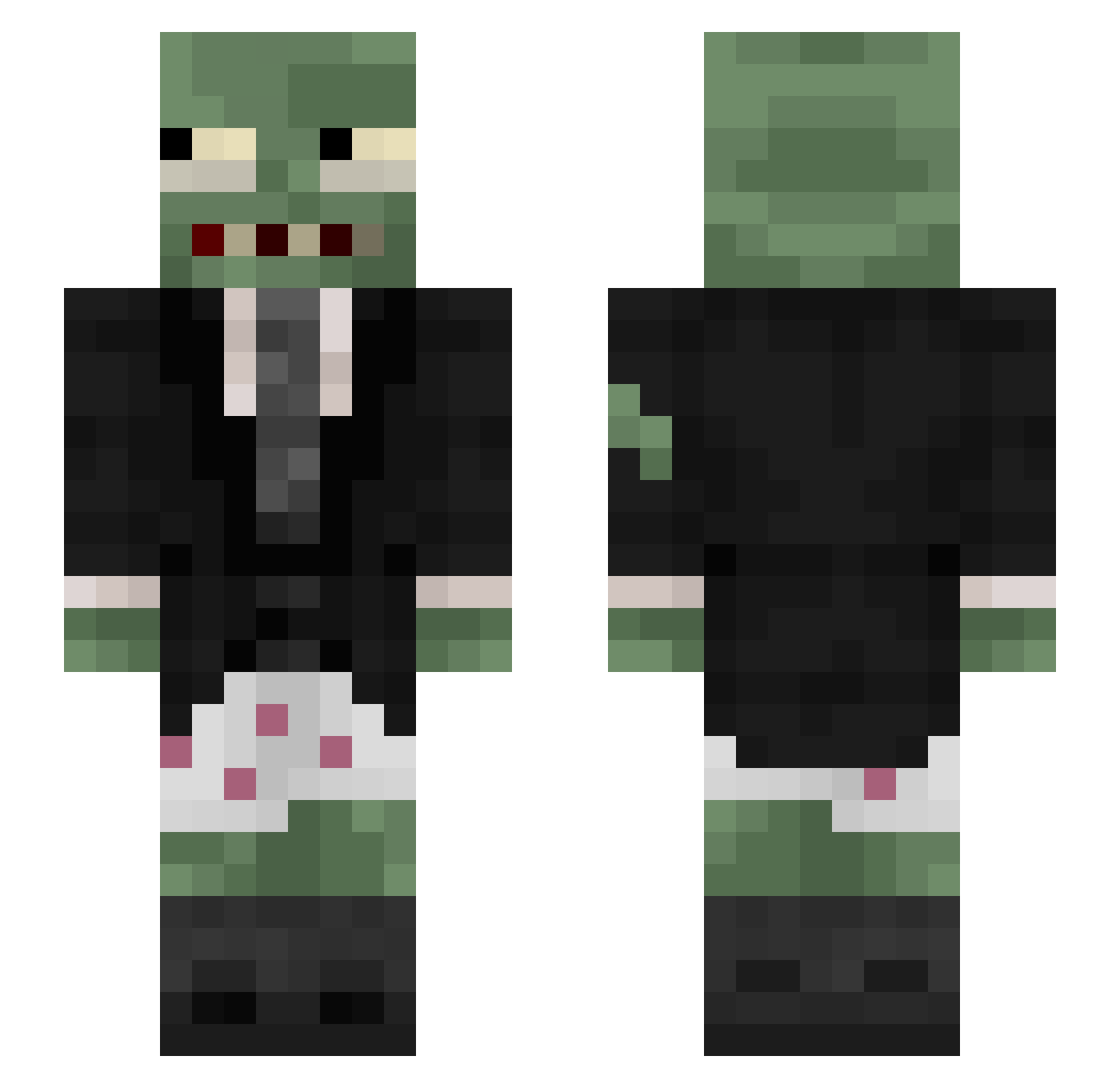 JoacoSC Minecraft skin, front and back view