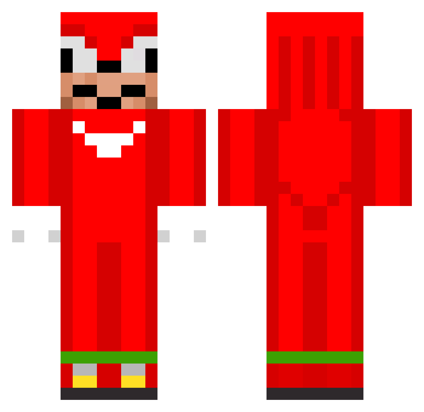 joemanrocks123 Minecraft skin, front and back view