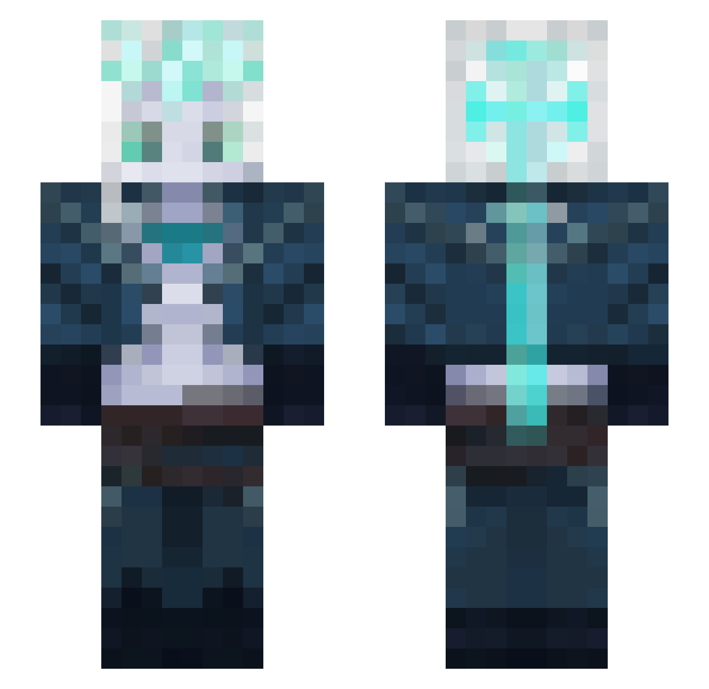 libiu Minecraft skin, front and back view