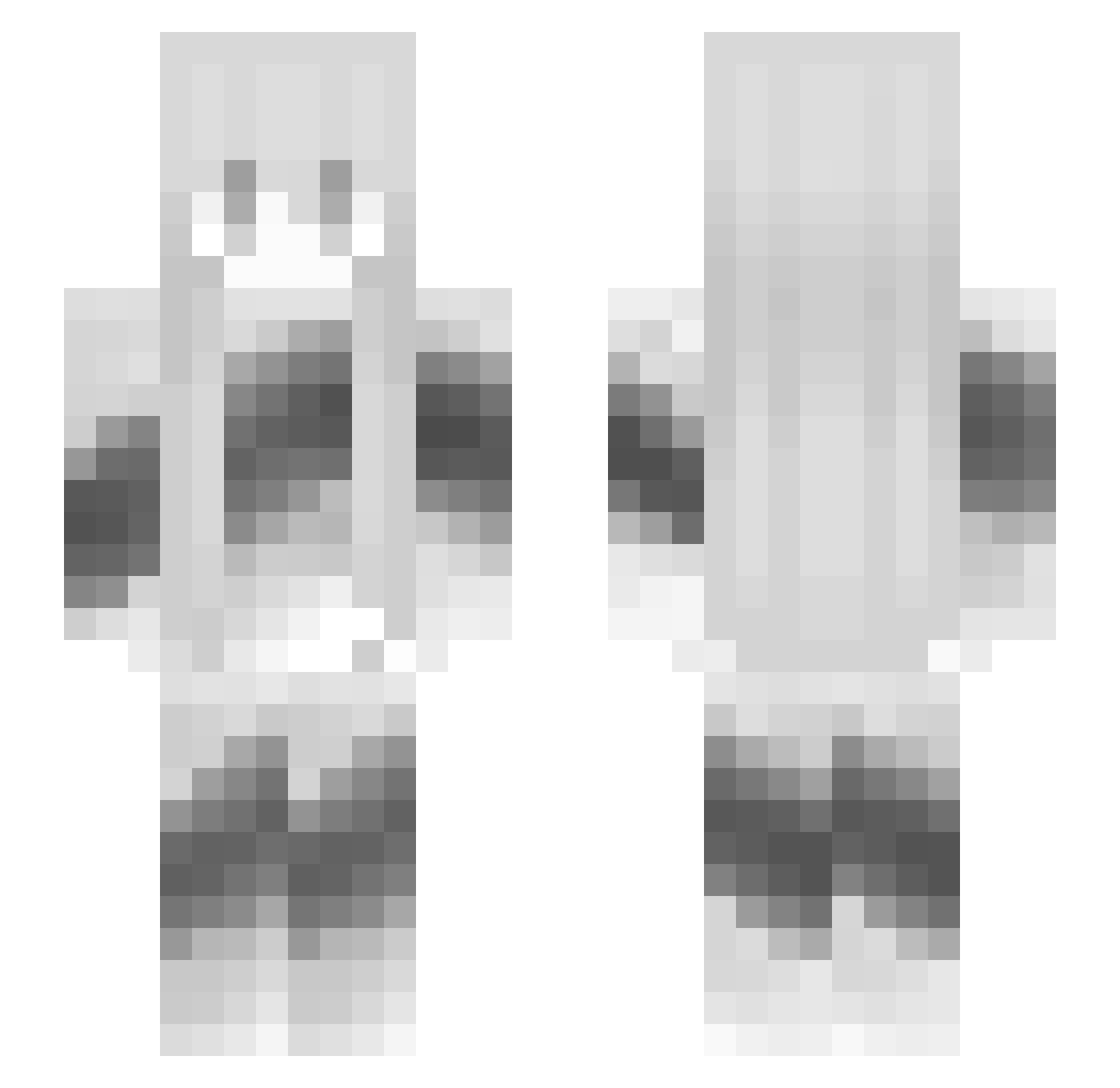 hellspain Minecraft skin, front and back view