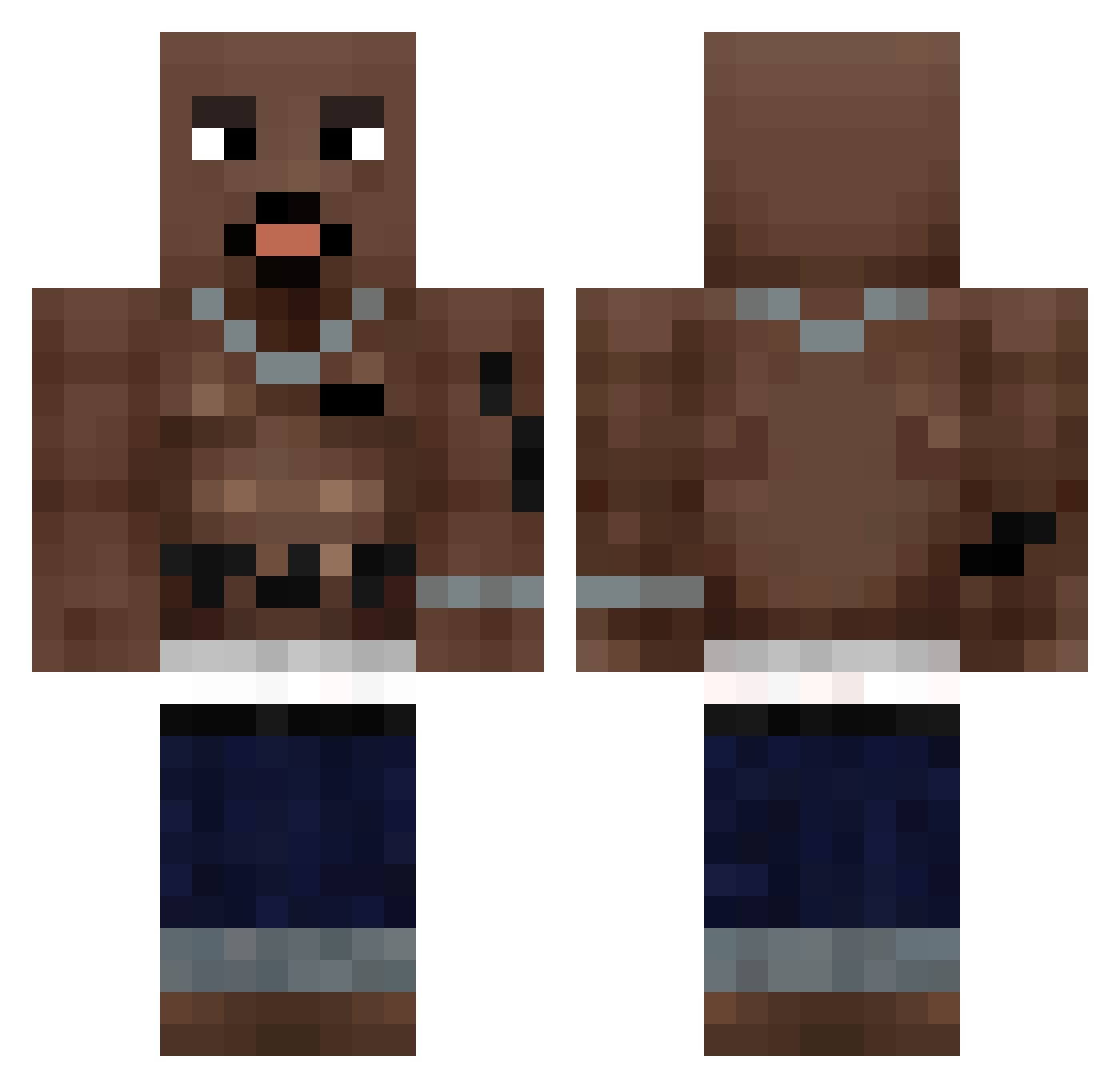 andeervb Minecraft skin, front and back view