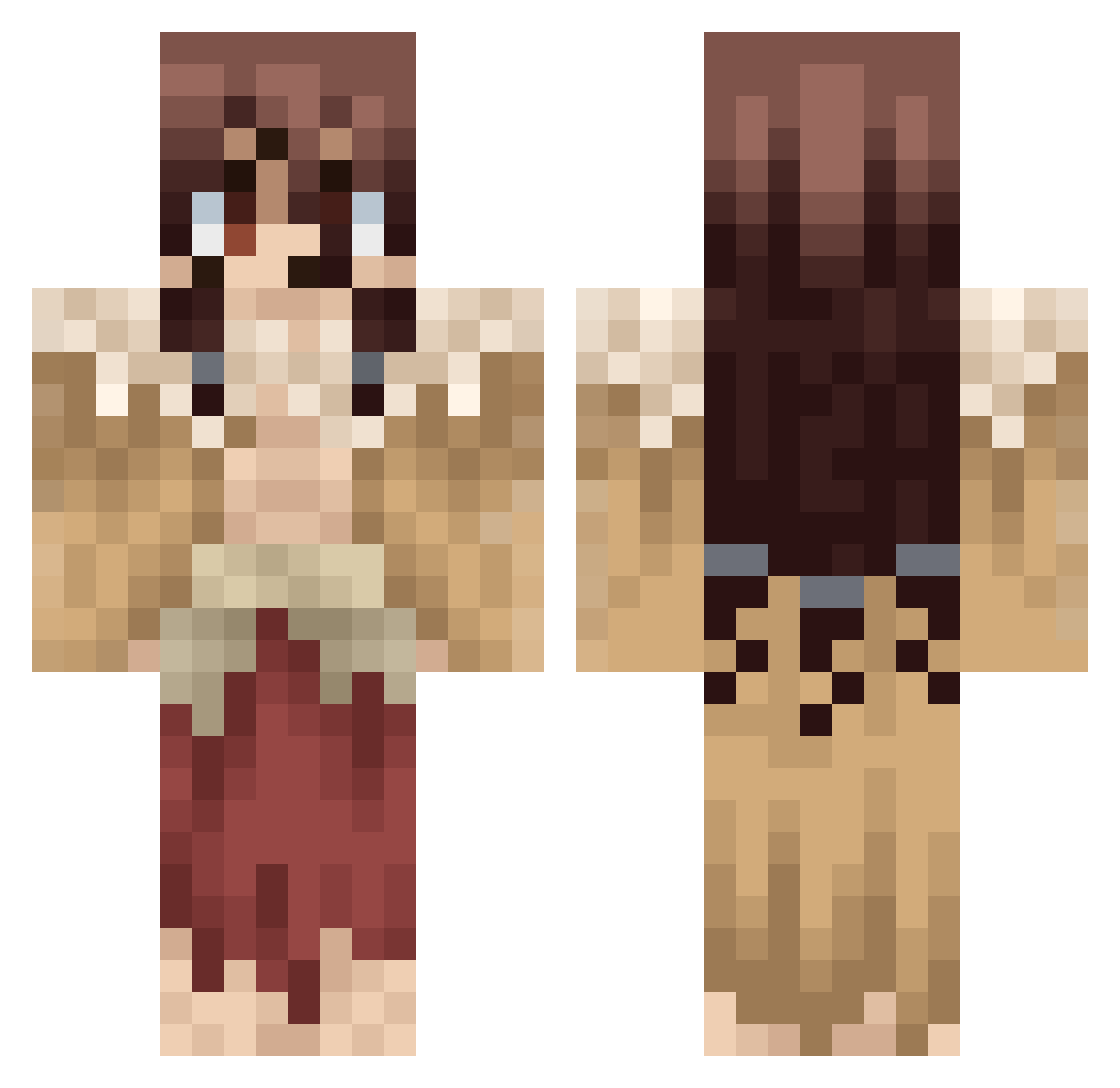FynnMois Minecraft skin, front and back view