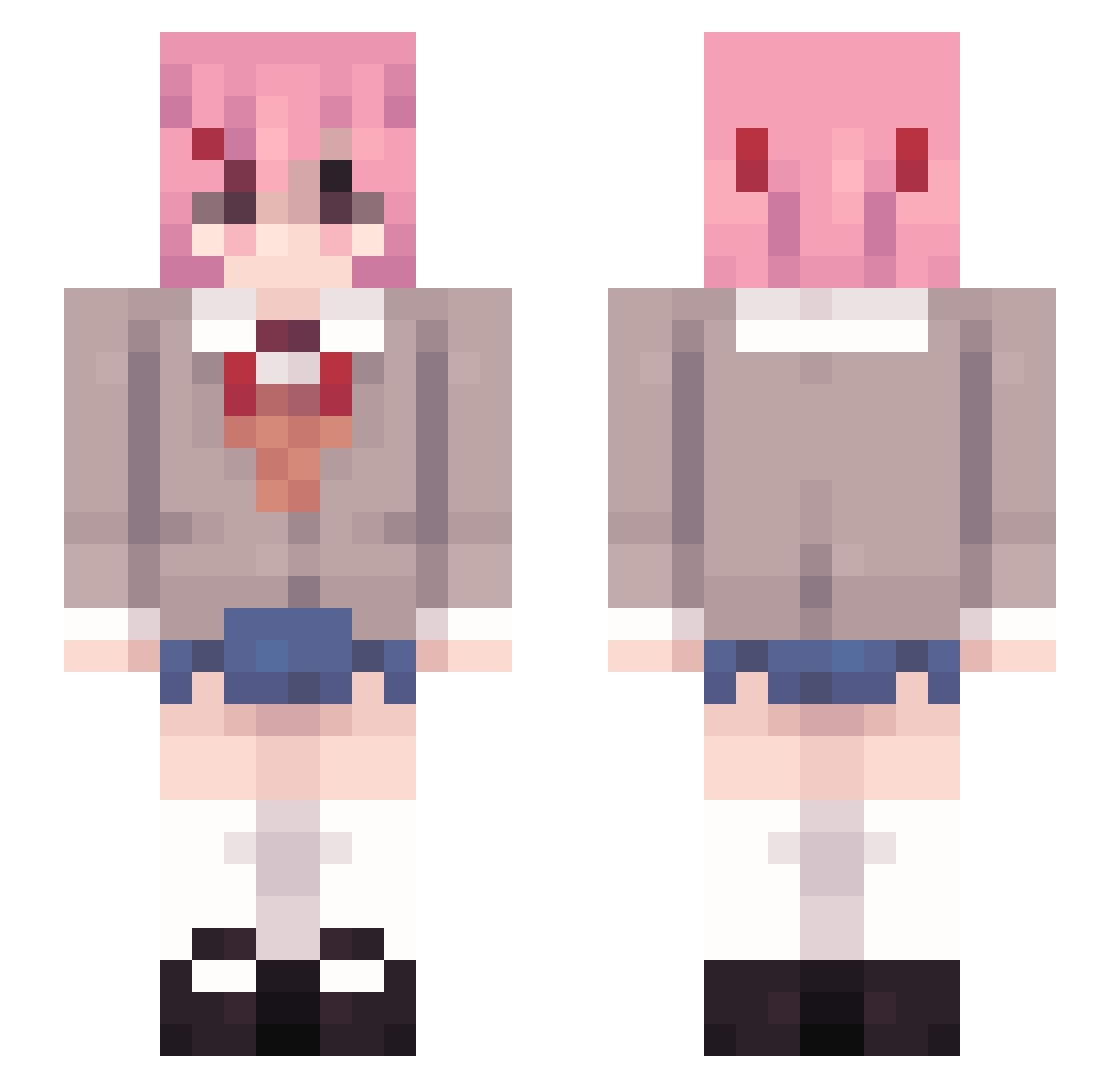 BIGFILO1 Minecraft skin, front and back view