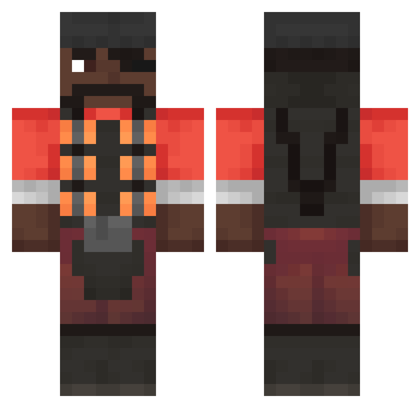 Mega_Jaba Minecraft skin, front and back view