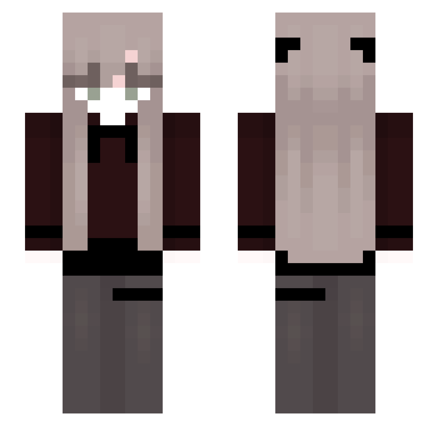 binyu_111 Minecraft skin, front and back view
