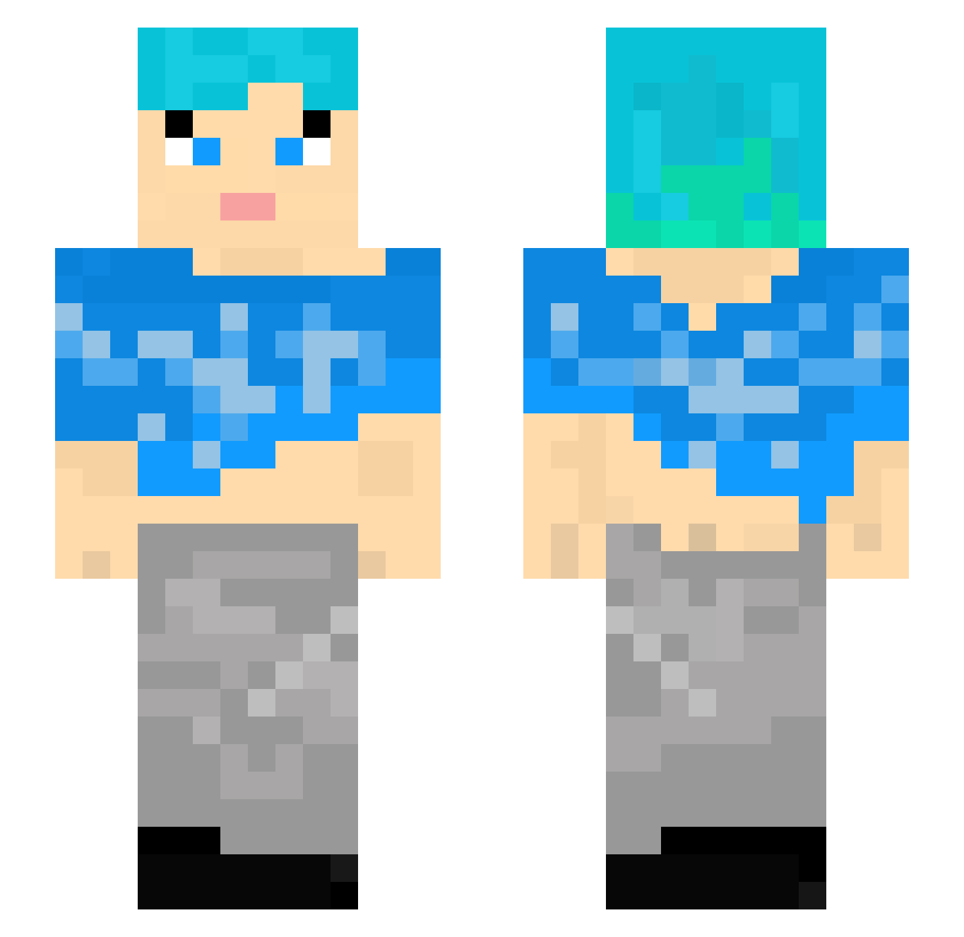 chenipanDS Minecraft skin, front and back view