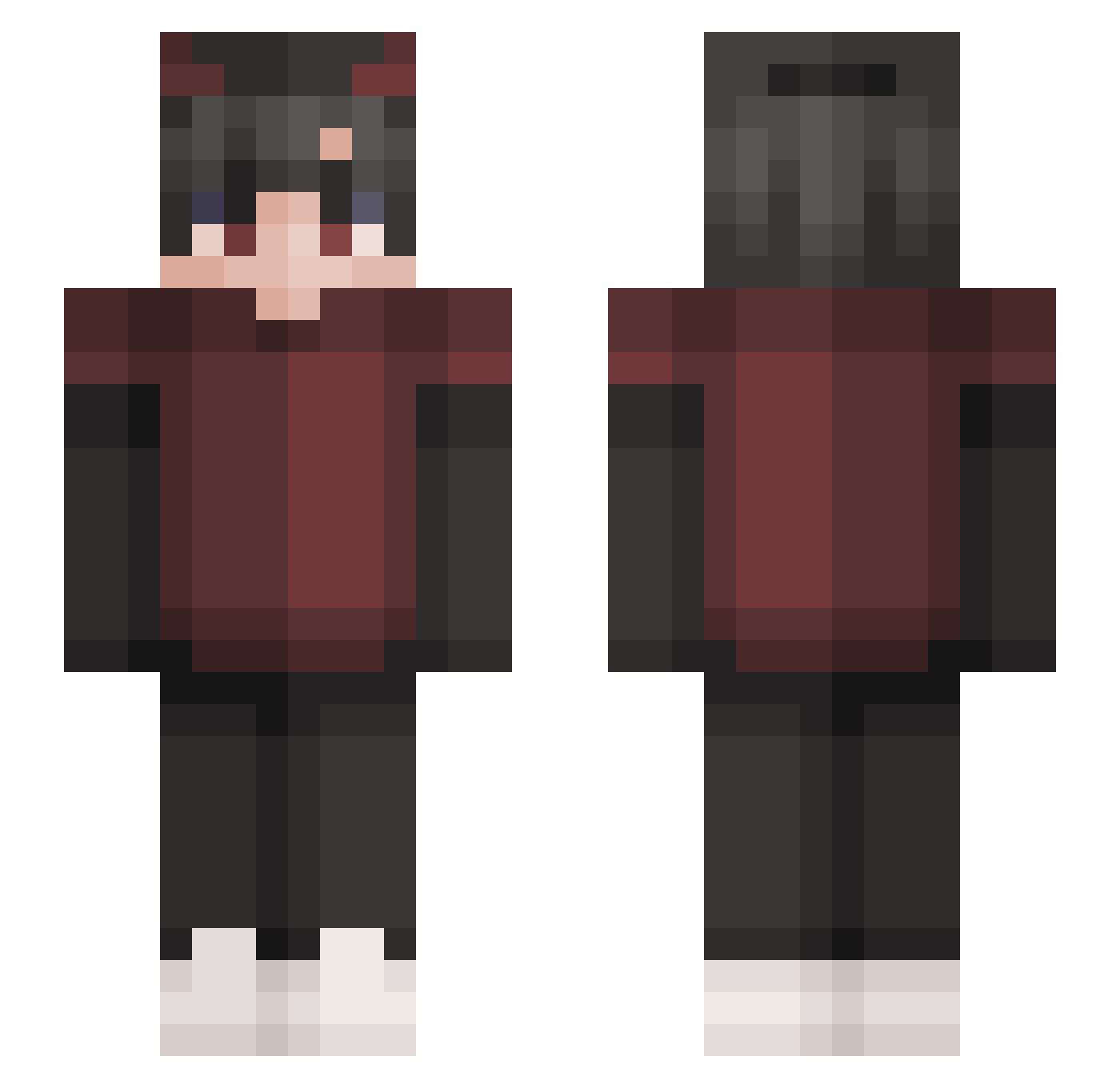 WolfzzzXoXo Minecraft skin, front and back view