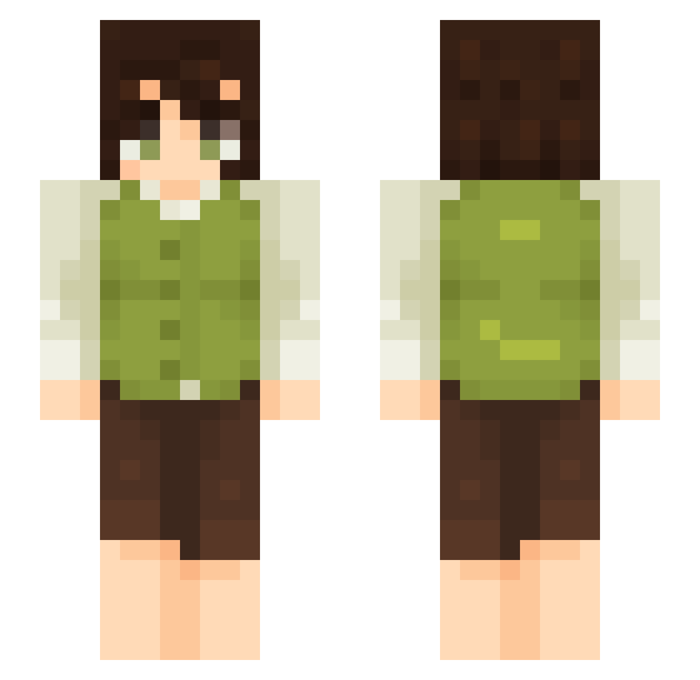 Tiebje2 Minecraft skin, front and back view